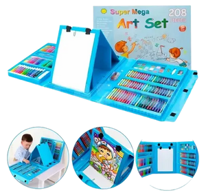 MEGA KIT DE ARTE 208 PIEZAS PARA NIÑOS